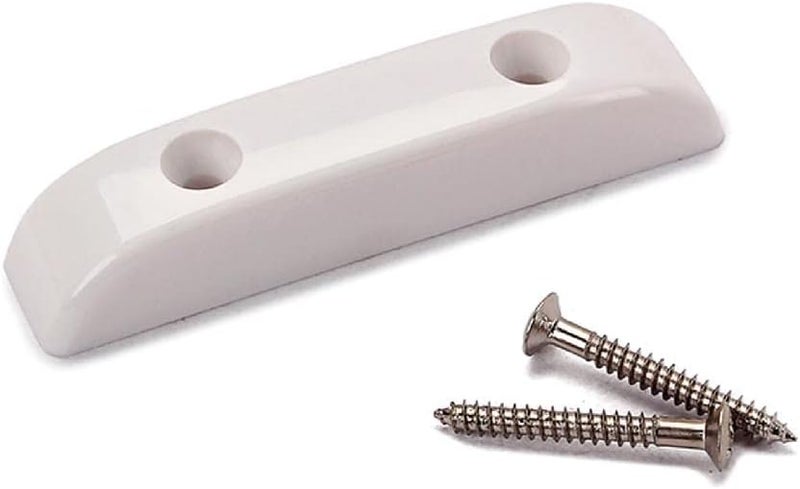Youngy White Vintage Style Bass Thumb Rest Finger Thumbrest Plastic Electric Bass Guitar Thumb Rest with Mounting Screws - Image 1